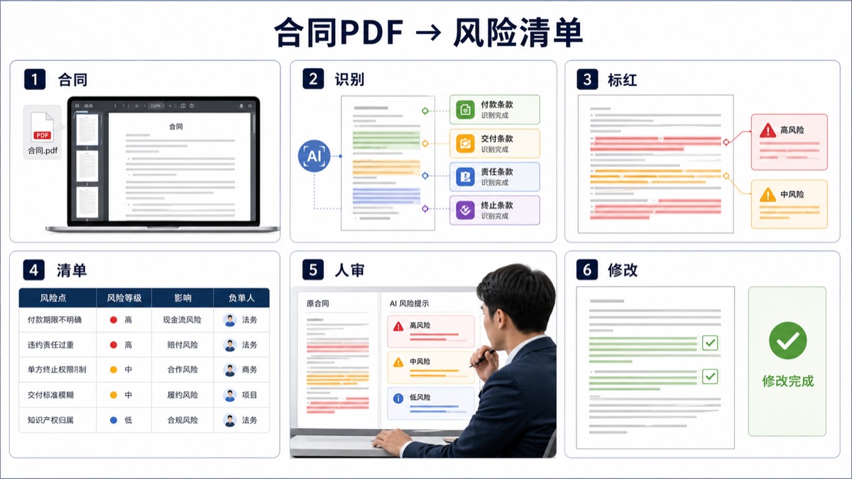 合同PDF → 风险清单